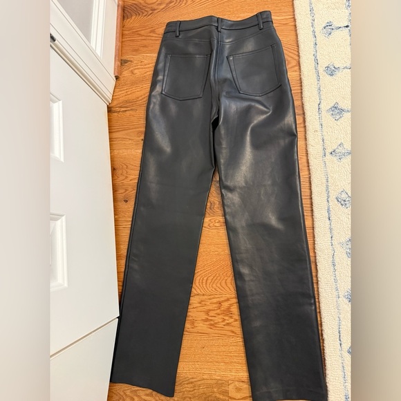 Aritzia Wilfred Melina Black Faux leather Pants Size 4 - Picture 4 of 11
